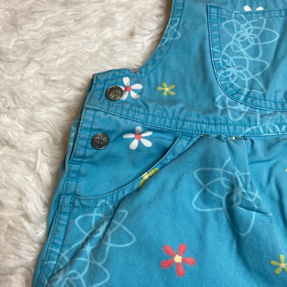 Carter’s 12-18 Months Blue Floral Snap Overalls - Picture 5 of 7
